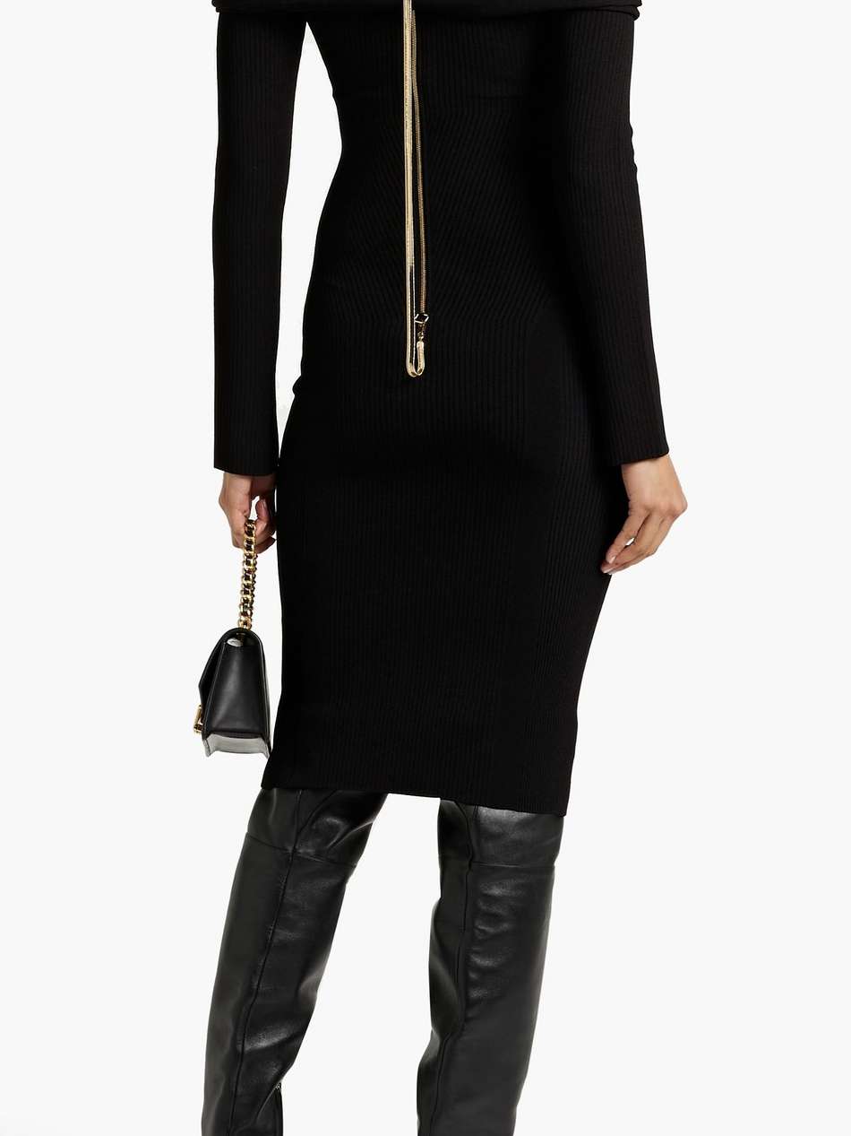 mybody draped ribbed-knit dress