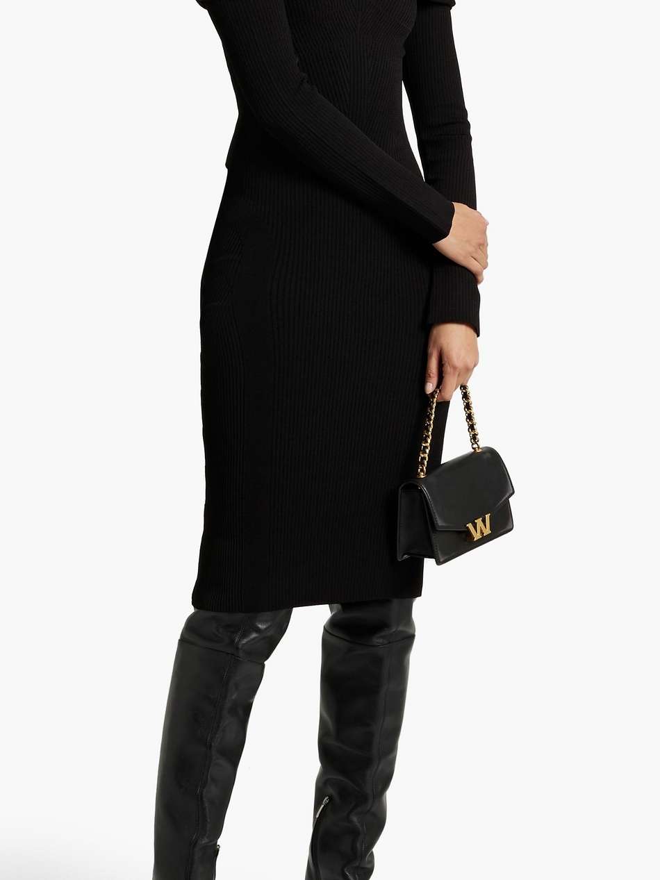 mybody draped ribbed-knit dress