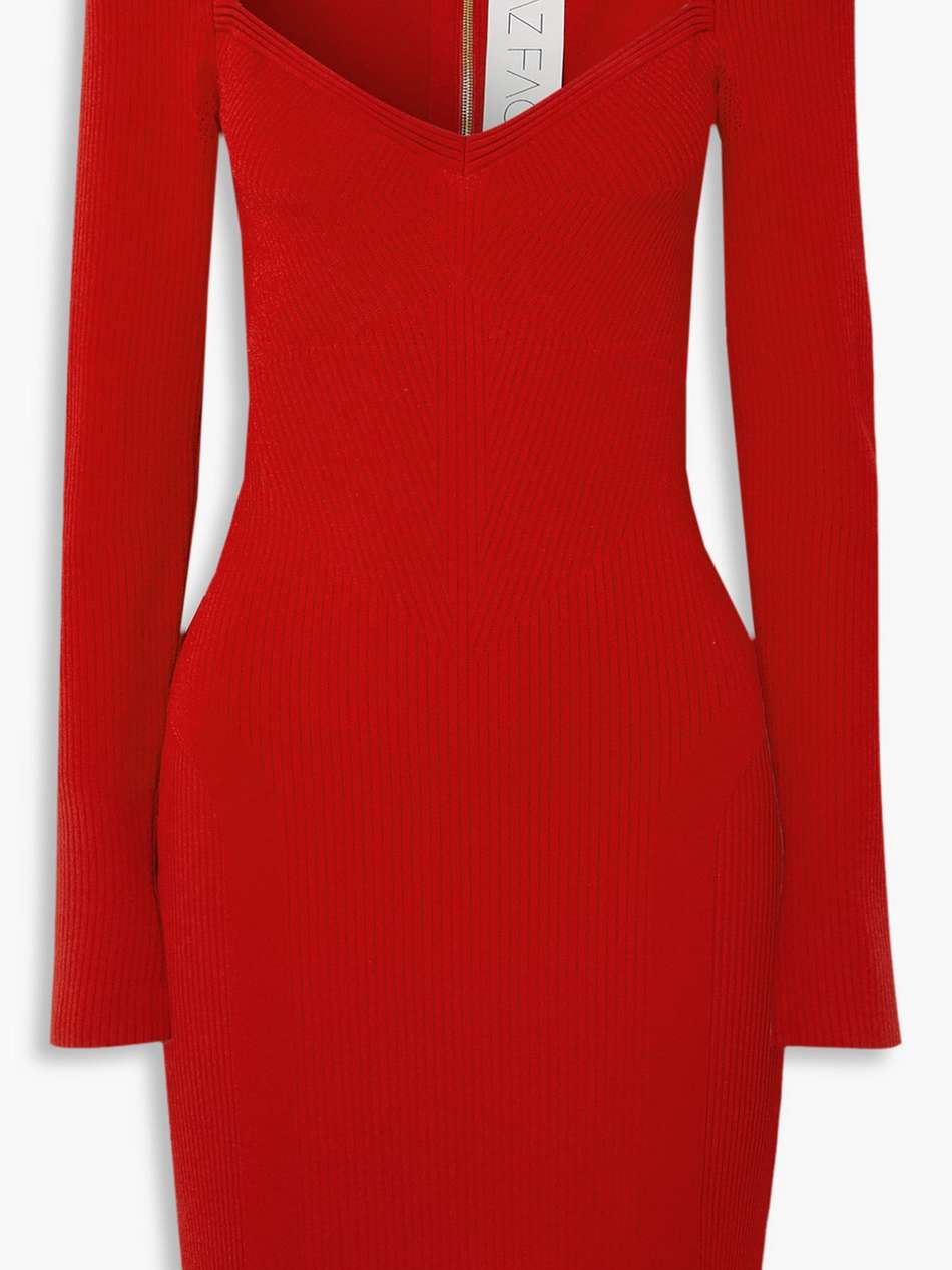 mybody ribbed-knit mini dress
