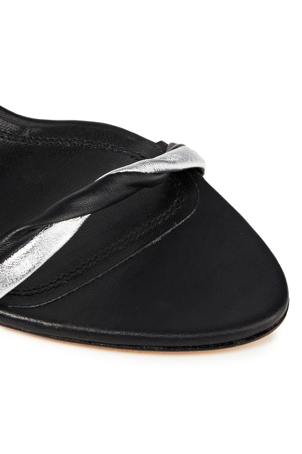 IRO Doyle metallic-trimmed leather sandals