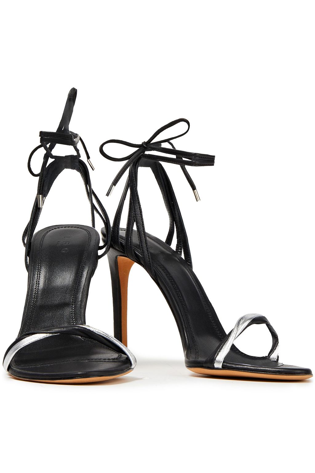 IRO Doyle metallic-trimmed leather sandals