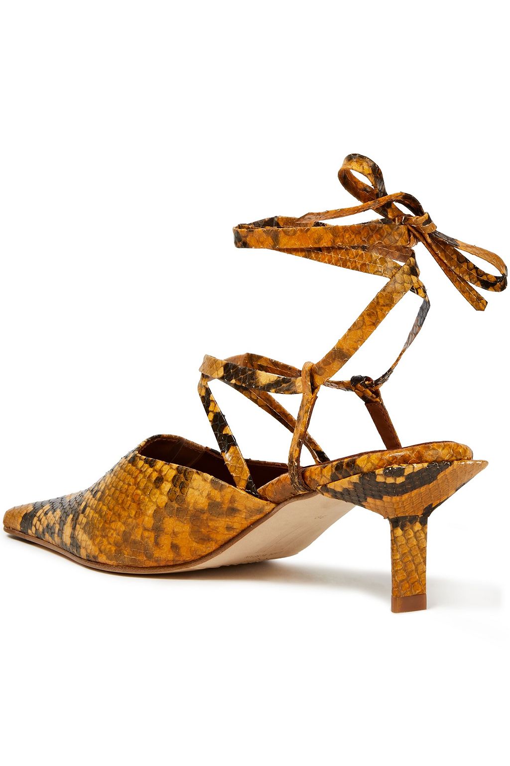 MIISTA Nedda snake-effect leather pumps