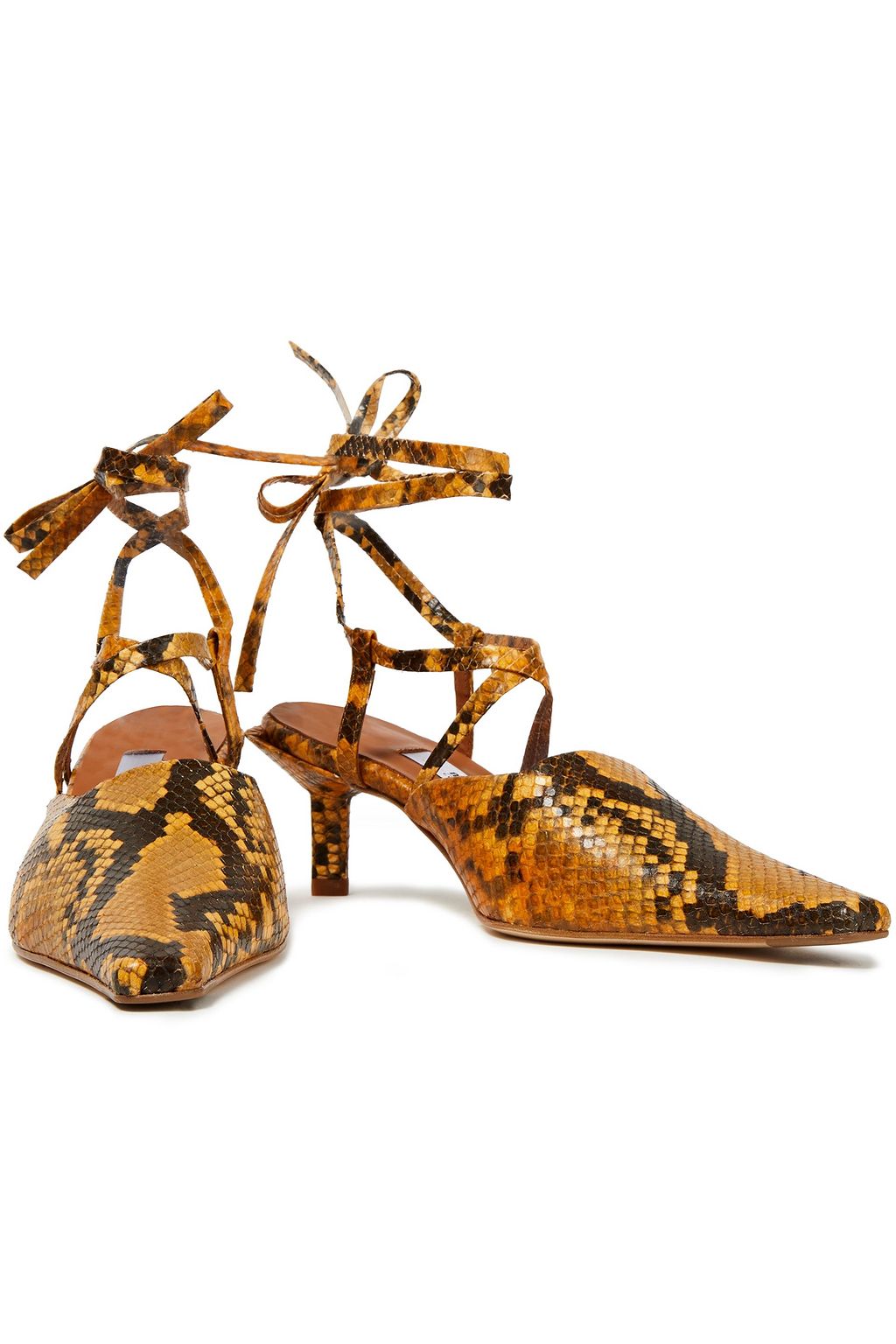 MIISTA Nedda snake-effect leather pumps