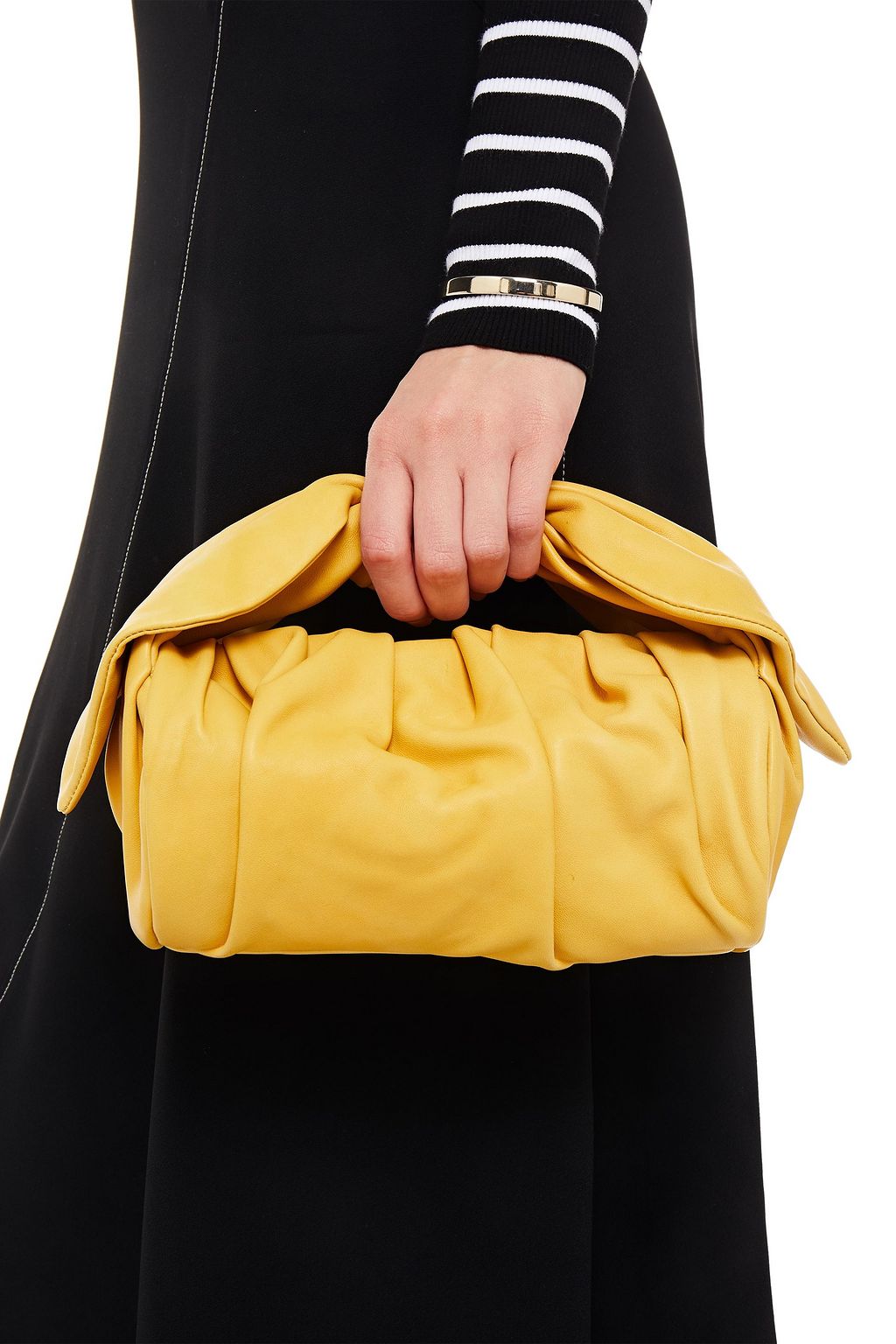 REJINA PYO Nane knotted lamé tote