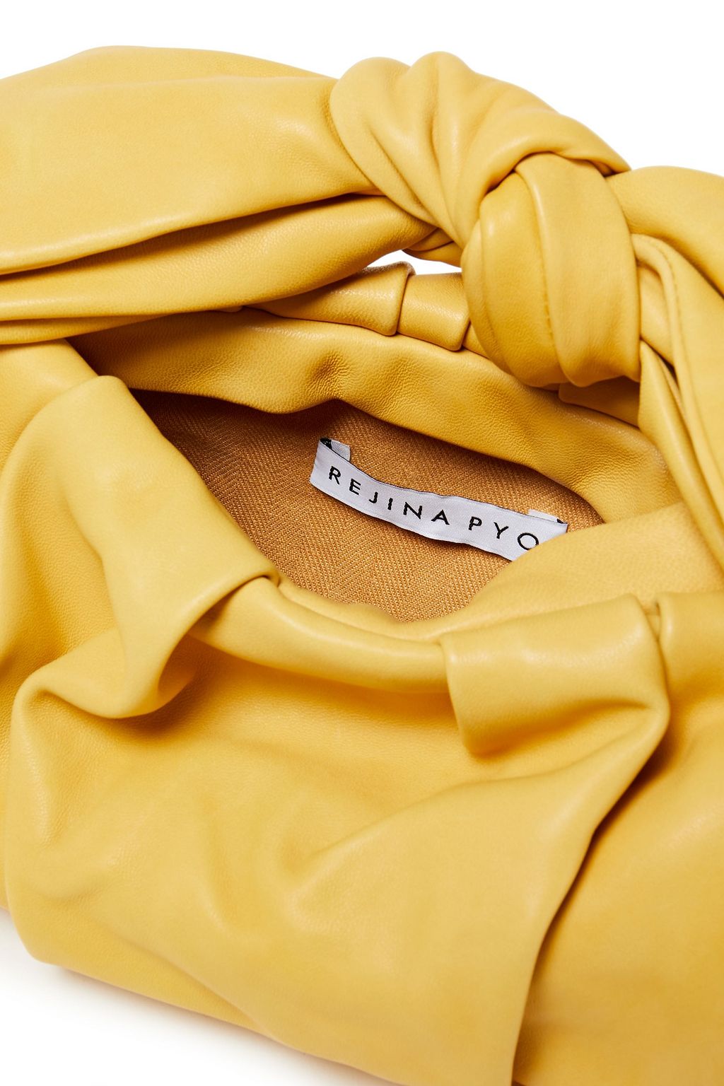 REJINA PYO Nane knotted lamé tote