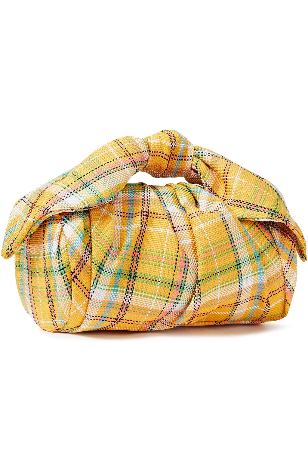 REJINA PYO Nane knotted lamé tote
