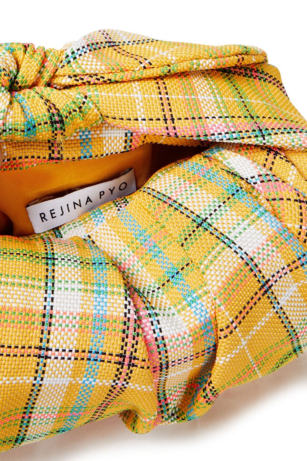 REJINA PYO Nane knotted lamé tote
