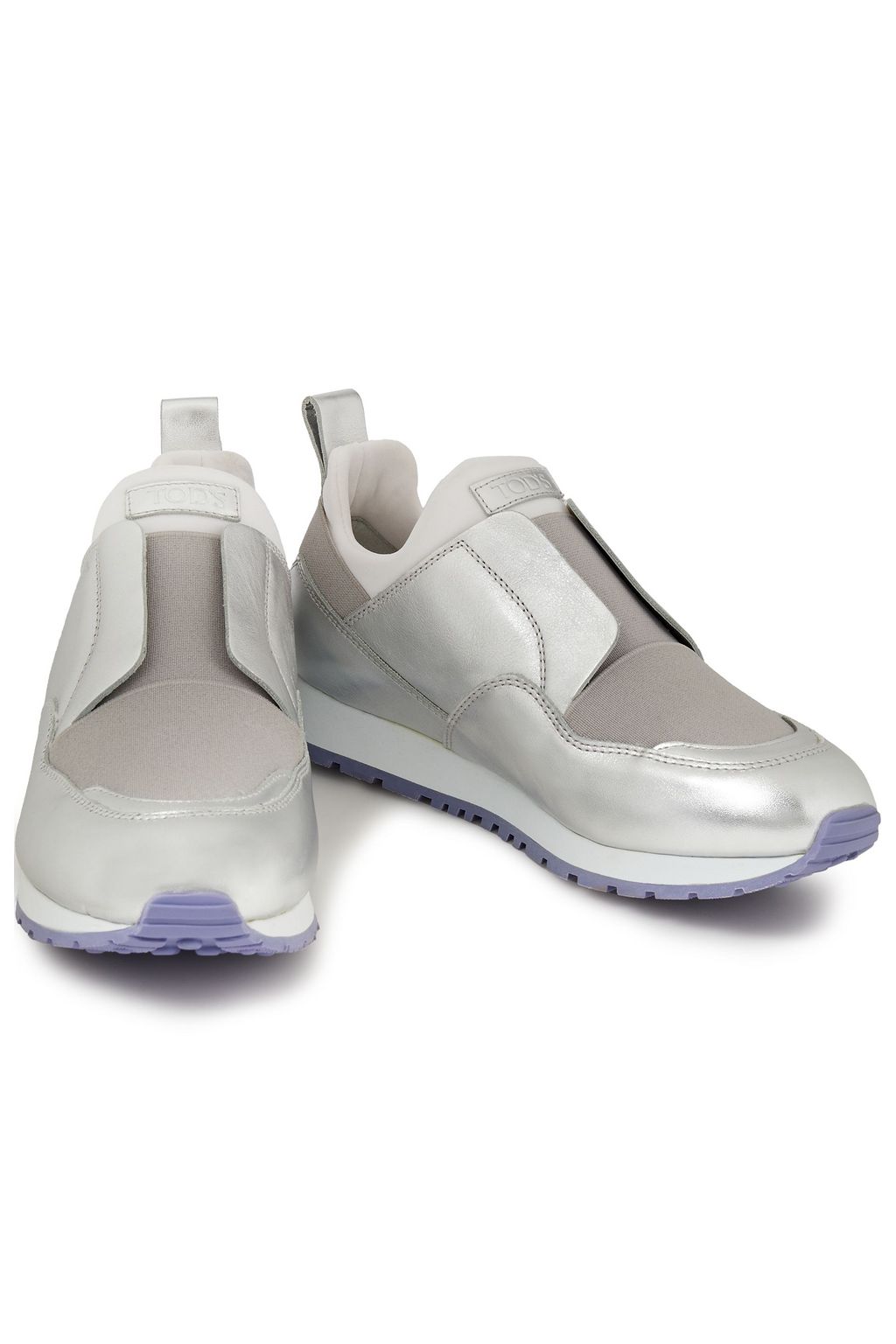 TOD'S Sneakers aus Metallic-Leder