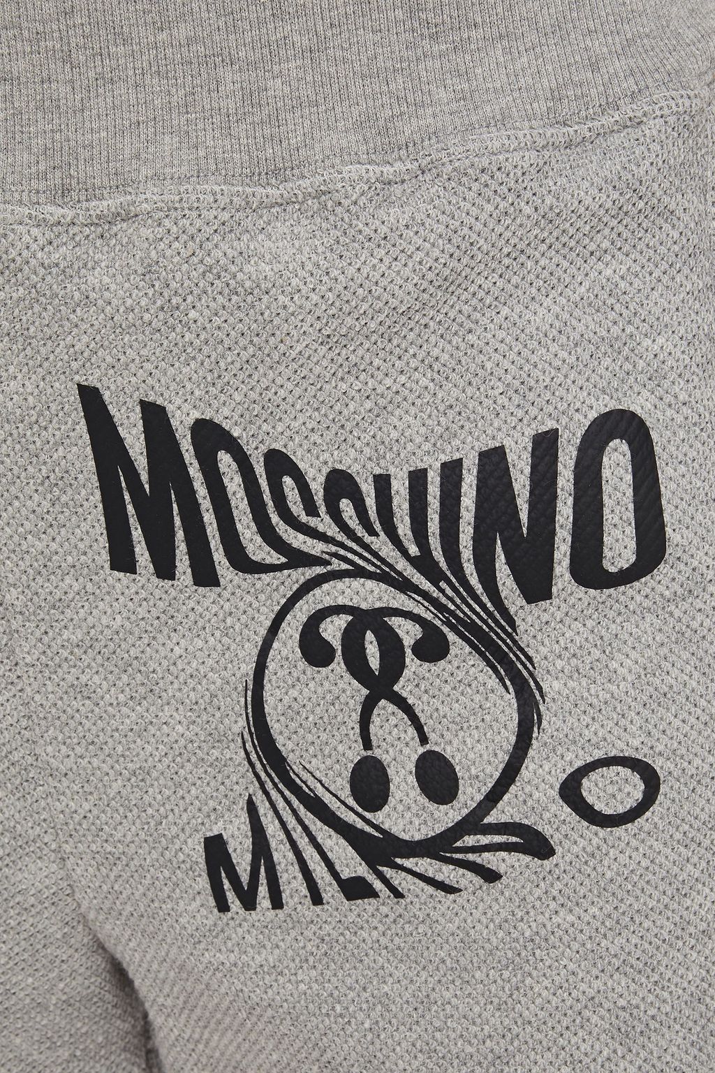 MOSCHINO Printed French cotton-blend terry shorts