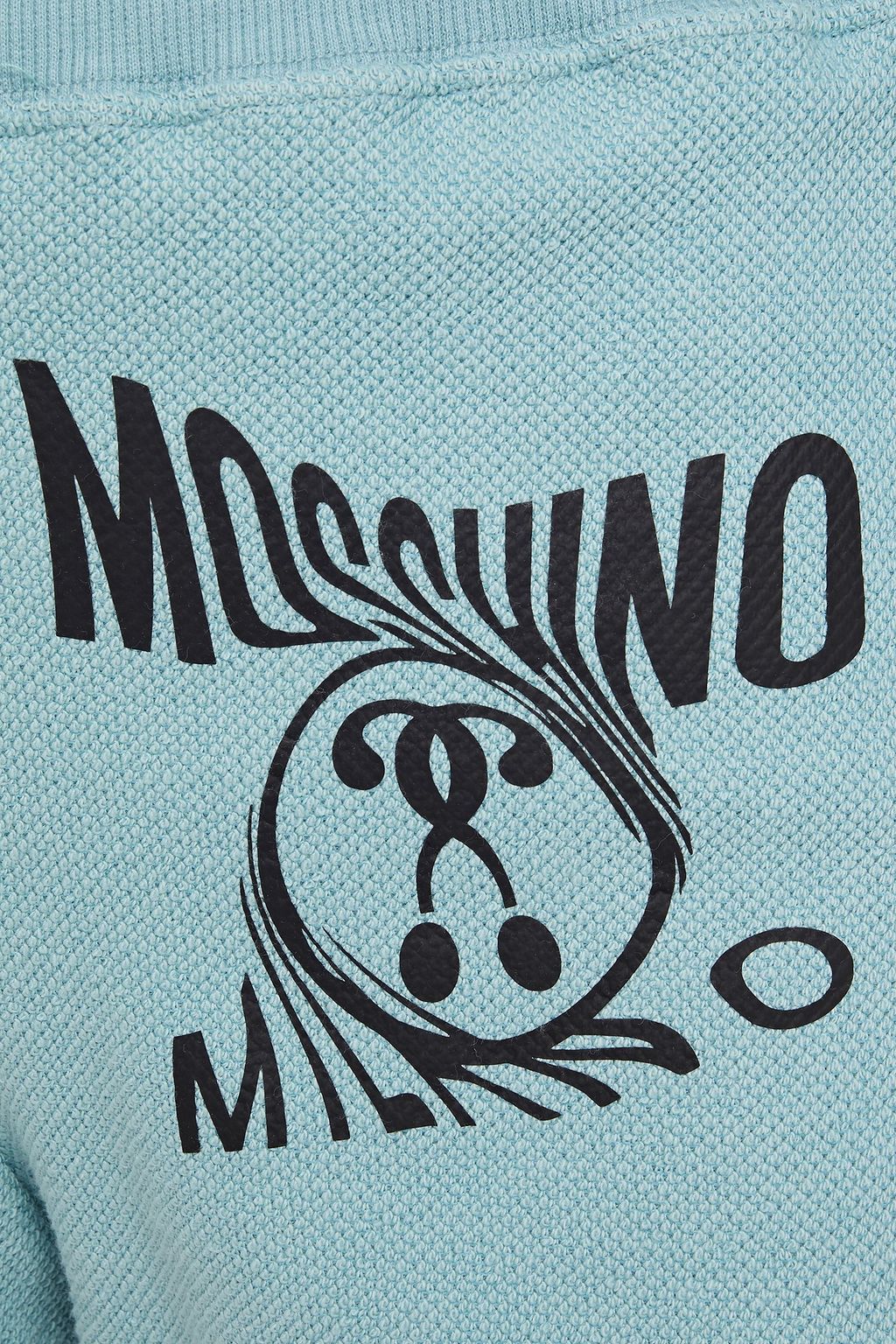 MOSCHINO Printed French cotton-blend terry shorts