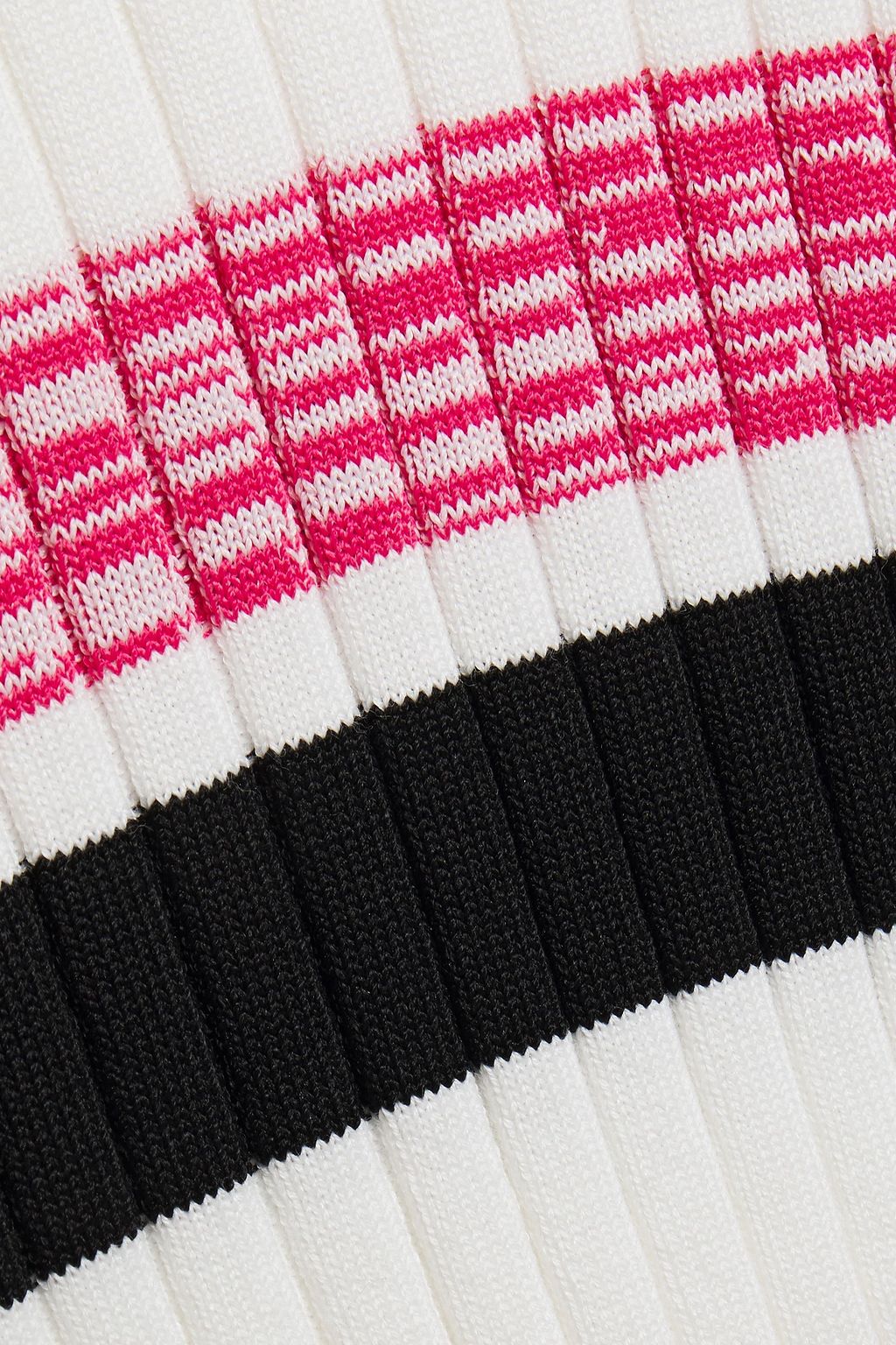 MAJE Striped ribbed-knit sweater