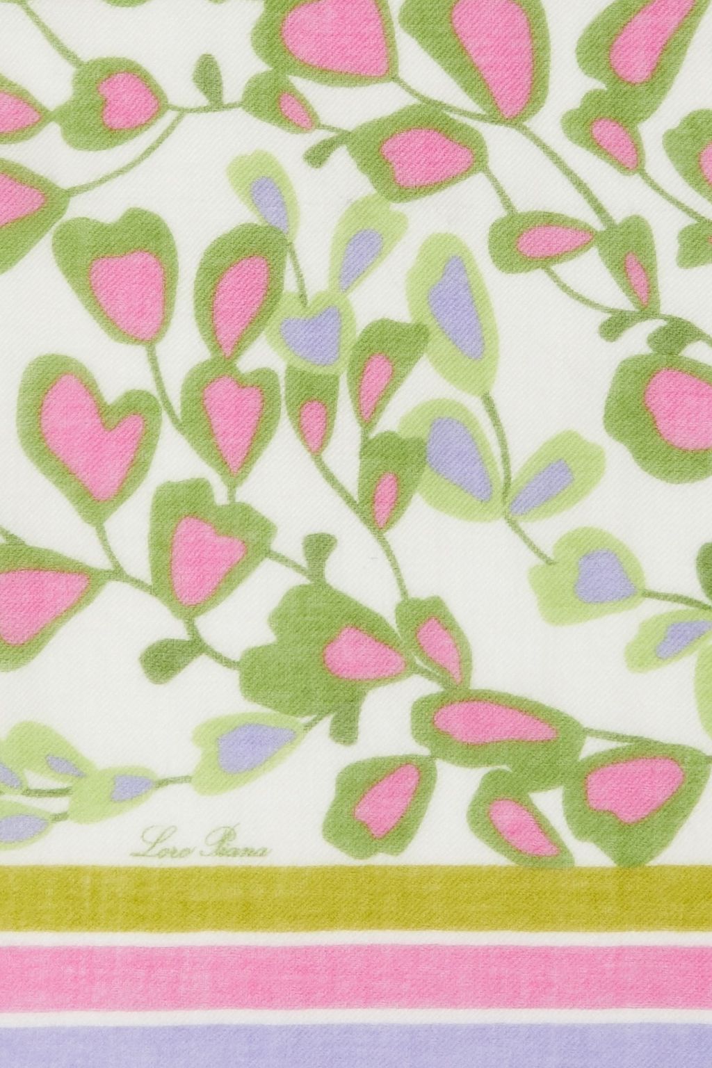 LORO PIANA Floral-print cashmere and silk-blend scarf