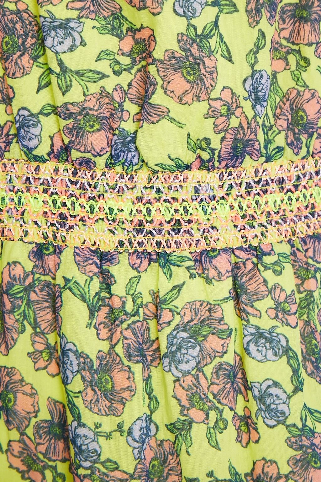 ALICE + OLIVIA Cold-shoulder floral-print cotton mini dress