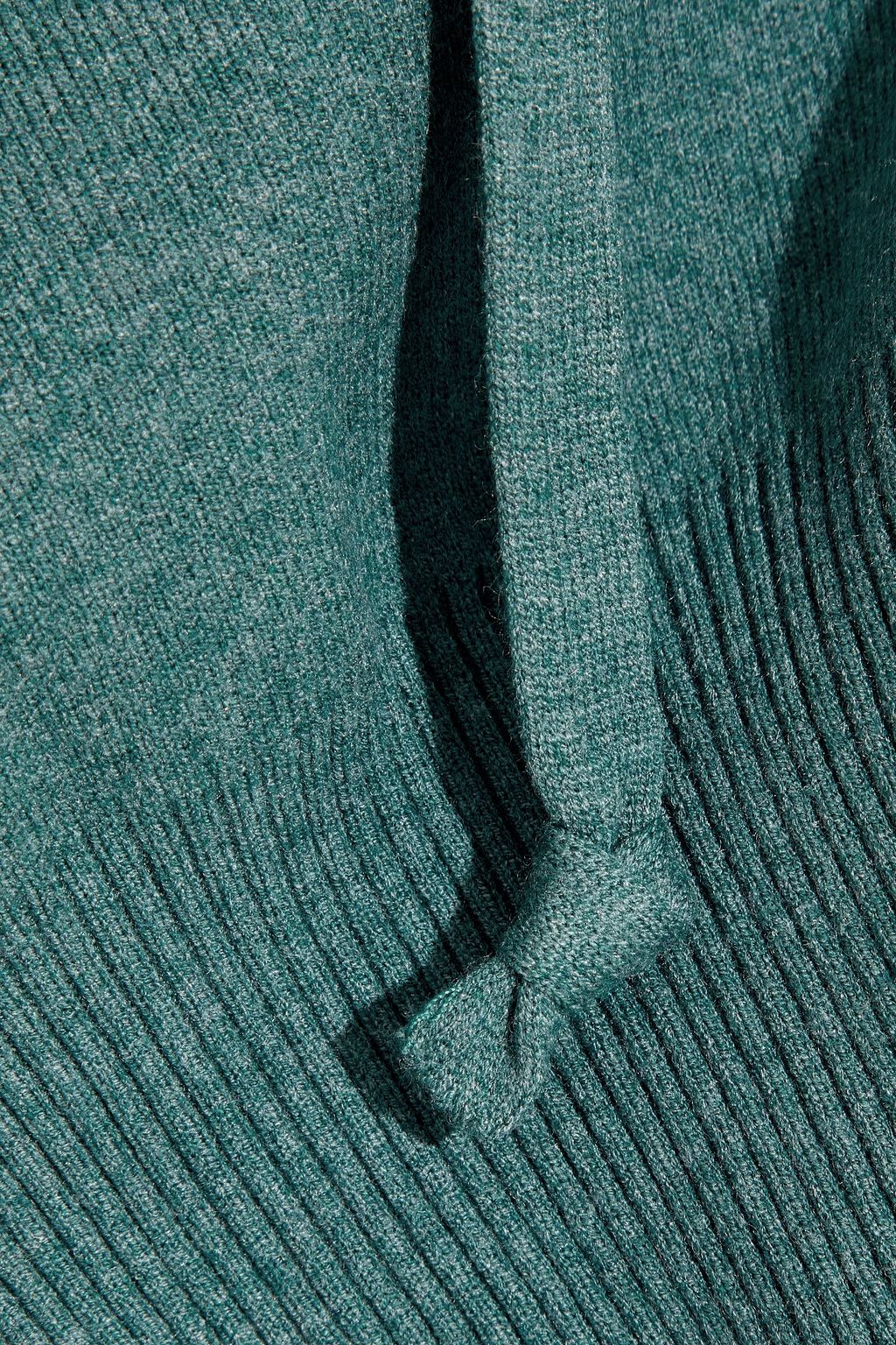 LIVE THE PROCESS Cropped mélange stretch-knit hoodie