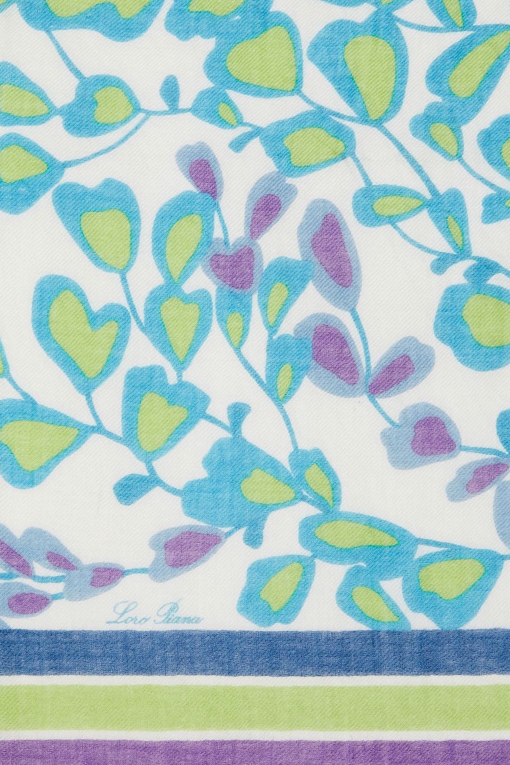 LORO PIANA Floral-print cashmere and silk-blend scarf