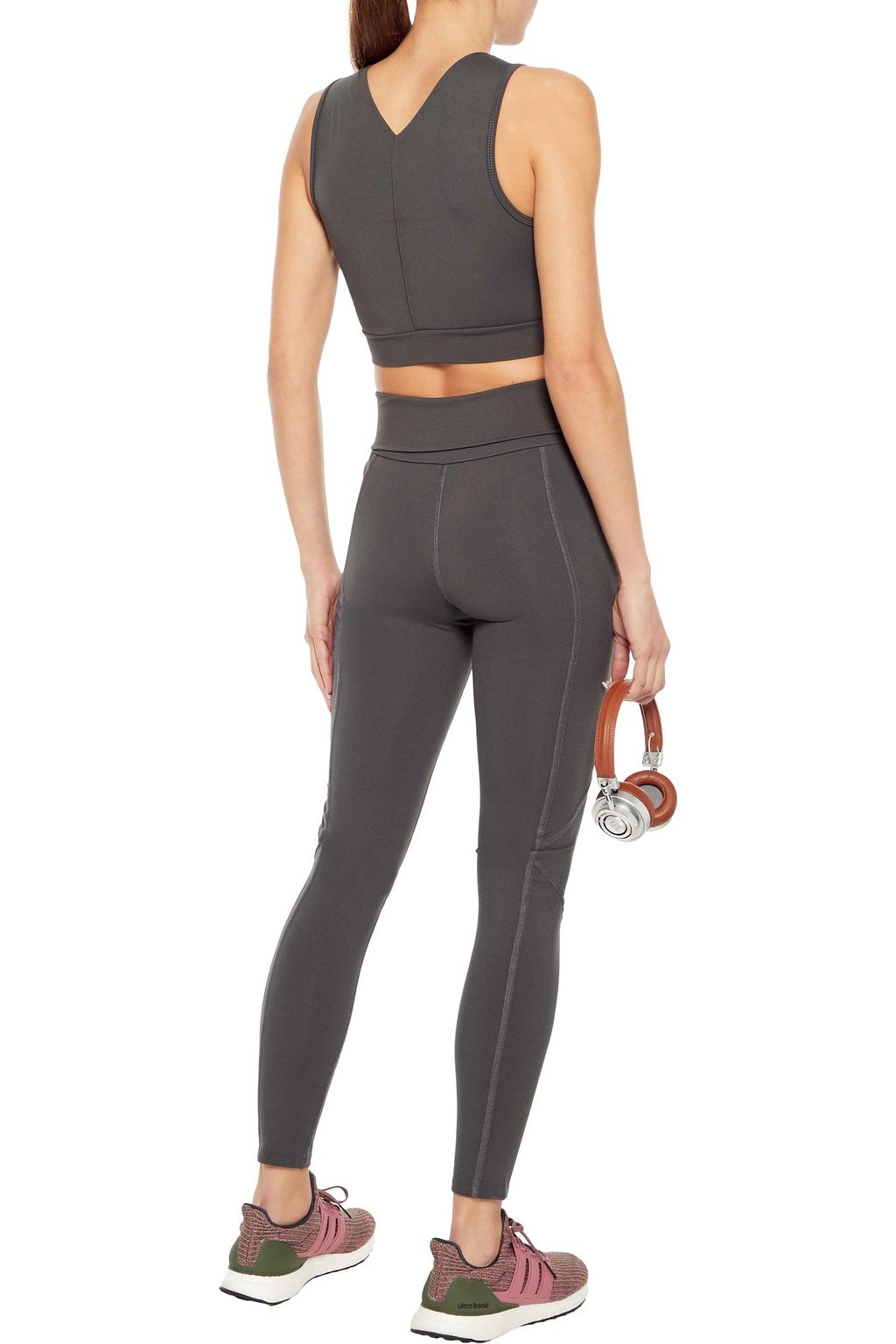 LIVE THE PROCESS Geometric two-tone stretch-Supplex leggings
