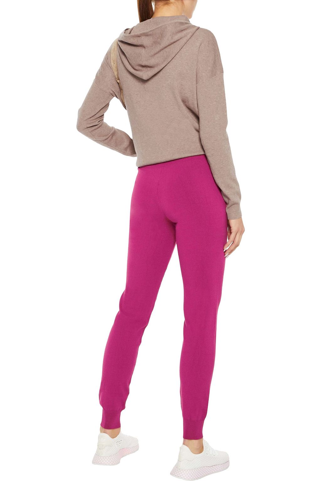 LIVE THE PROCESS Mélange stretch cashmere and silk-blend hoodie