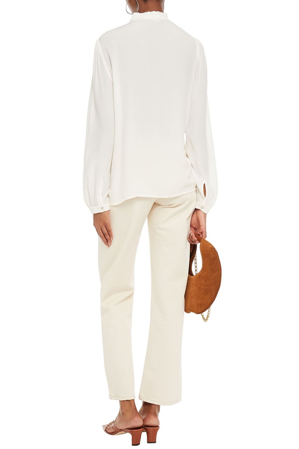 BA&SH Ruffle-trimmed crepe top