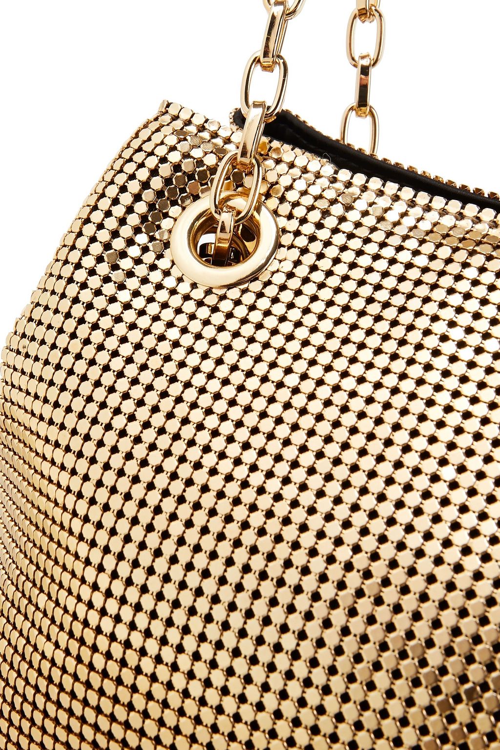 RIXO Olive chainmail shoulder bag