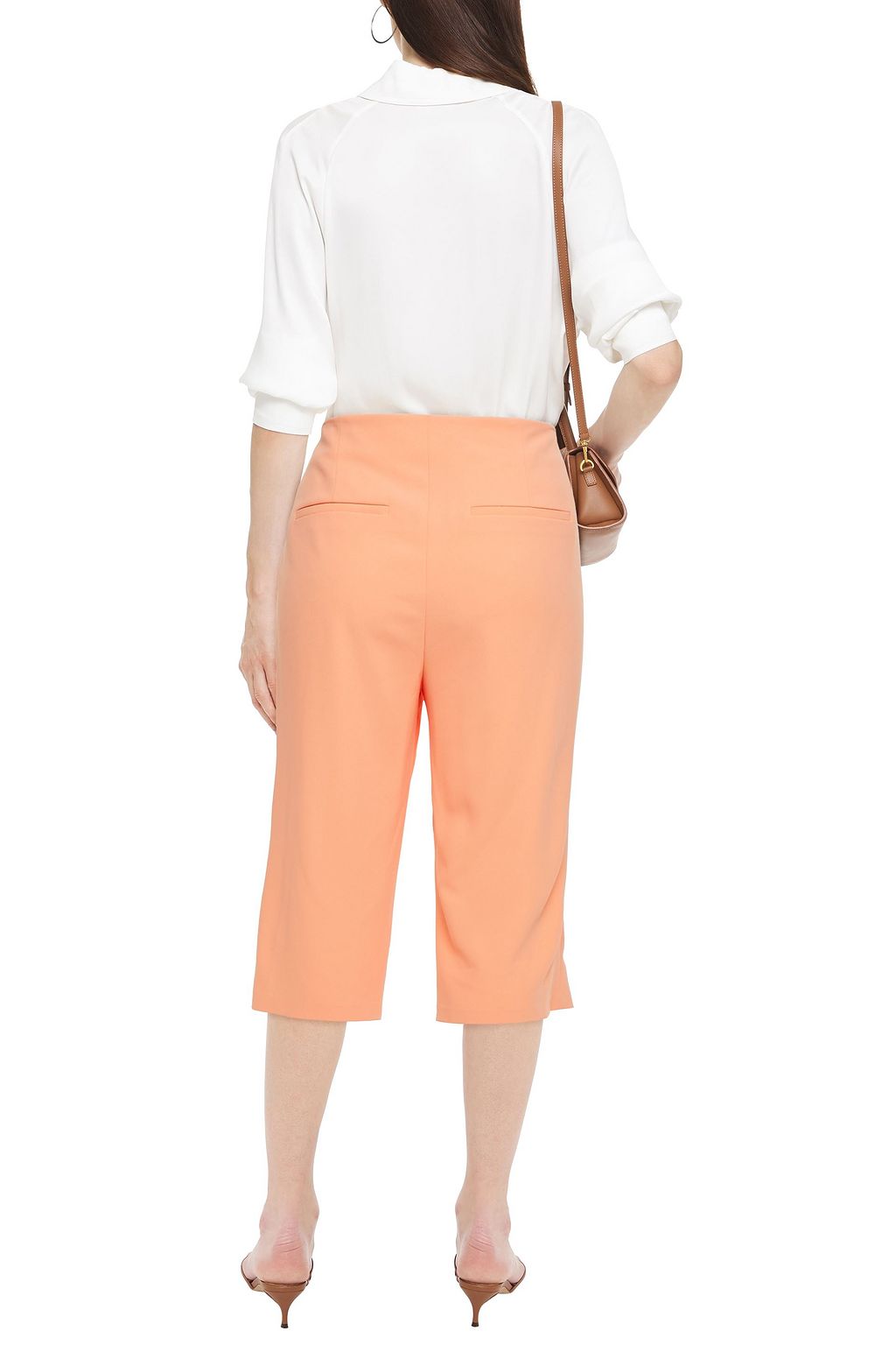 ALICE + OLIVIA Cropped crepe wide-leg pants