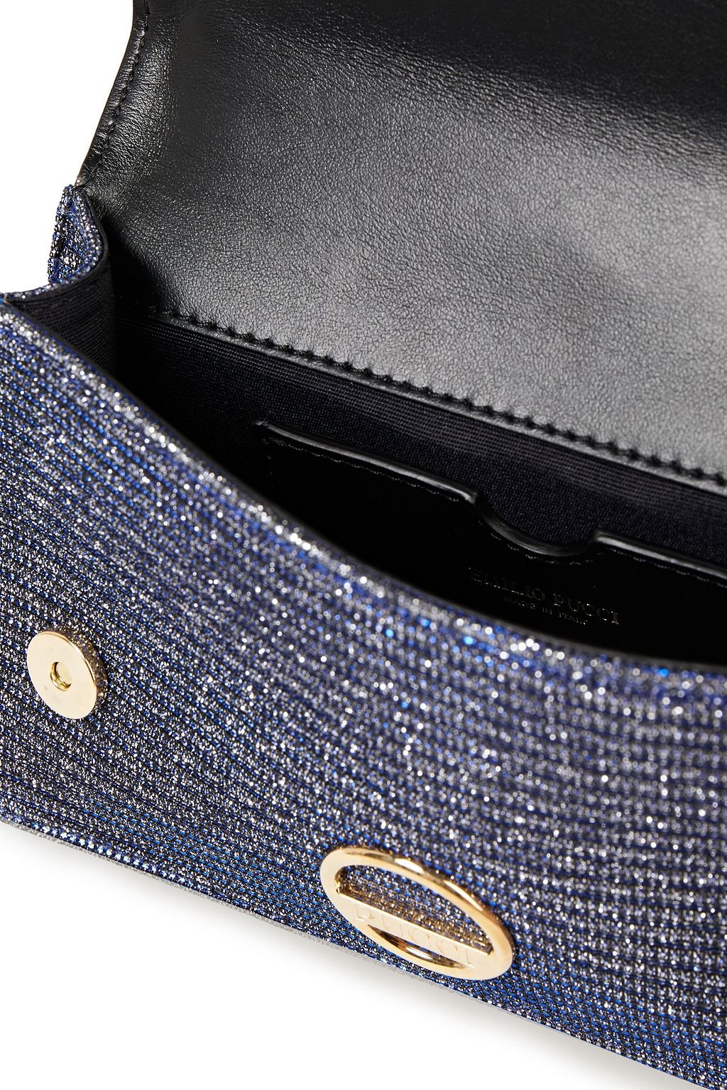 PUCCI Satin-trimmed metallic tweed shoulder bag