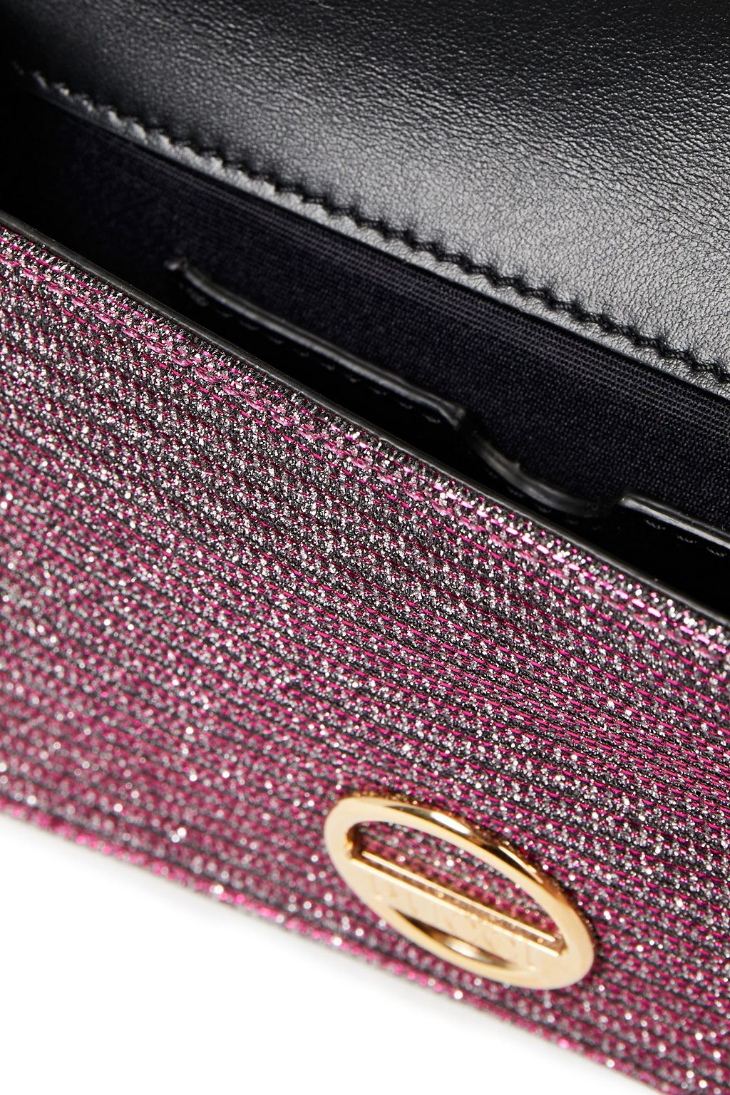 PUCCI Satin-trimmed metallic tweed shoulder bag