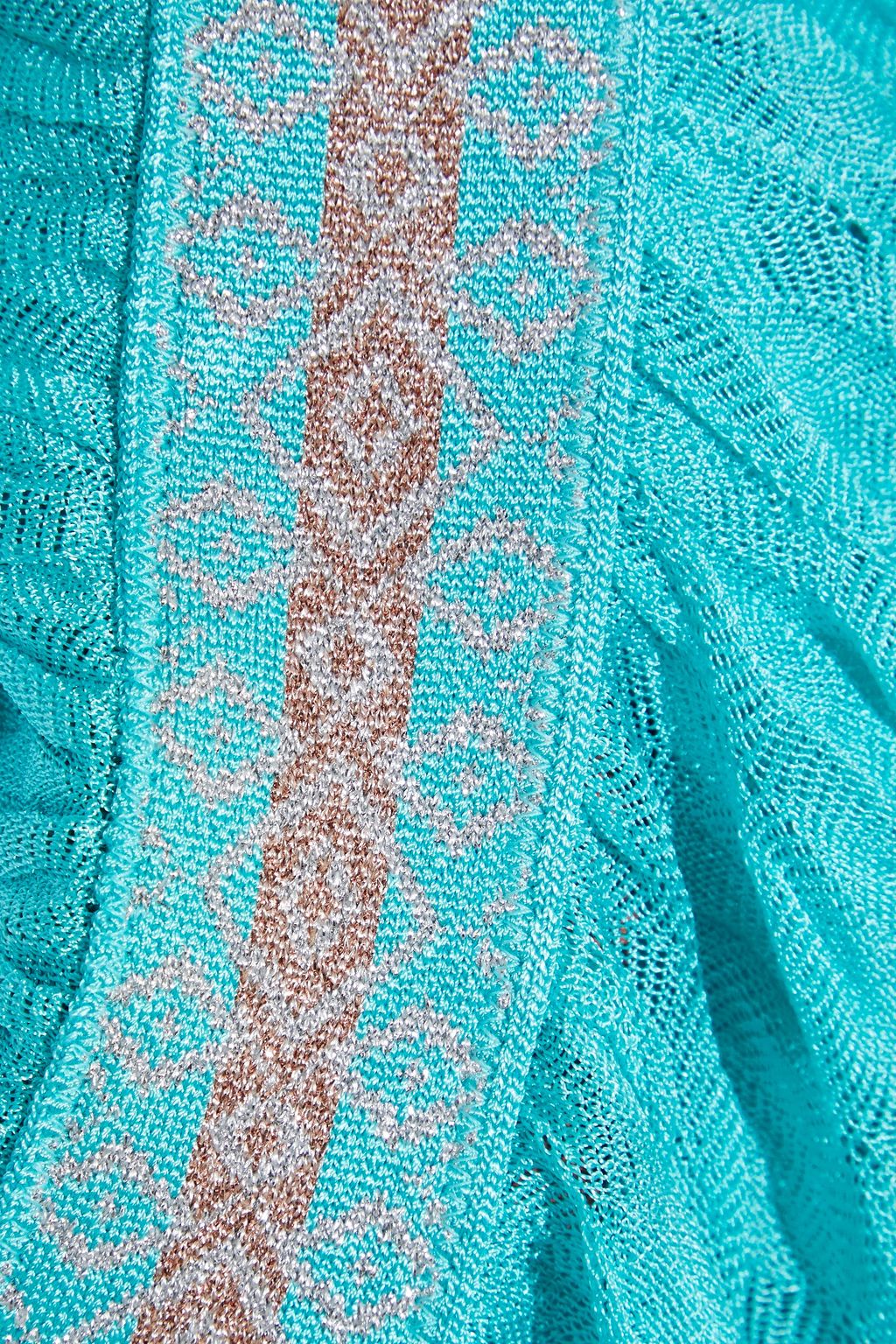 MISSONI MARE Mare draped crochet-knit halterneck playsuit