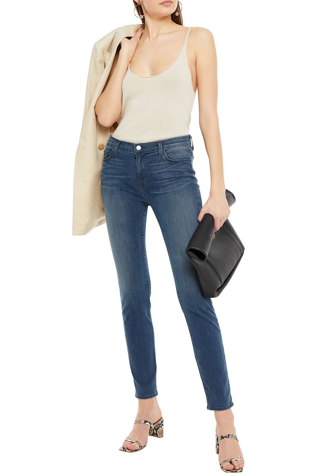 J BRAND Mid-rise skinny jeans