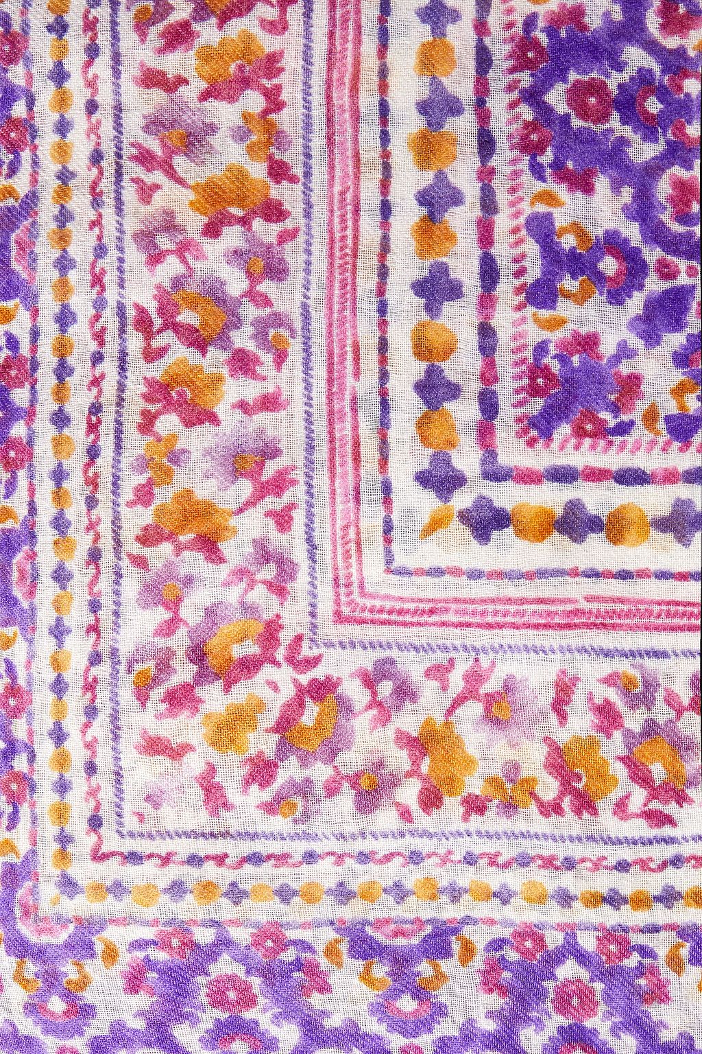 LORO PIANA Printed cashmere and silk-blend gauze scarf