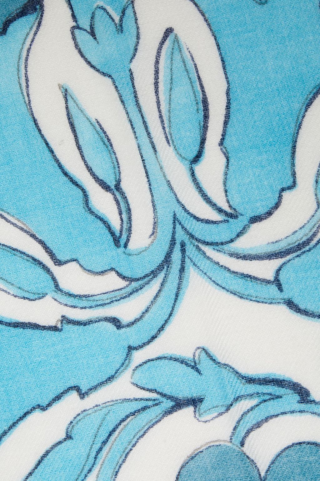 LORO PIANA Printed cashmere and silk-blend twill scarf
