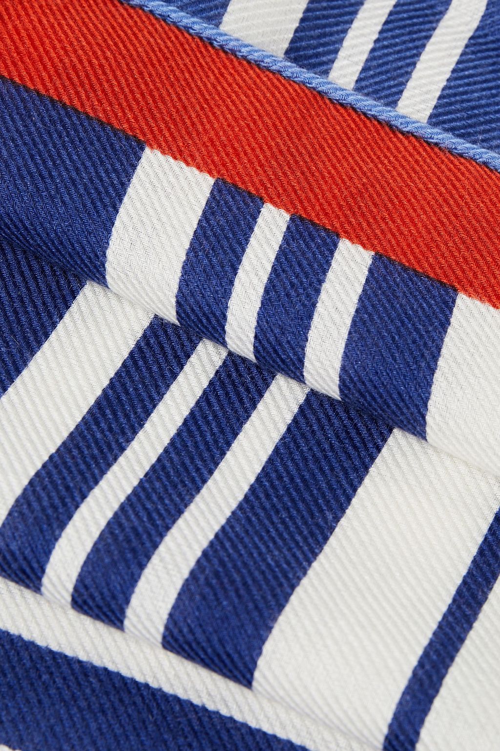 LORO PIANA Striped cashmere and silk-blend scarf