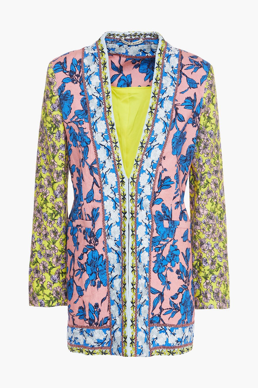 floral embroidered blazer