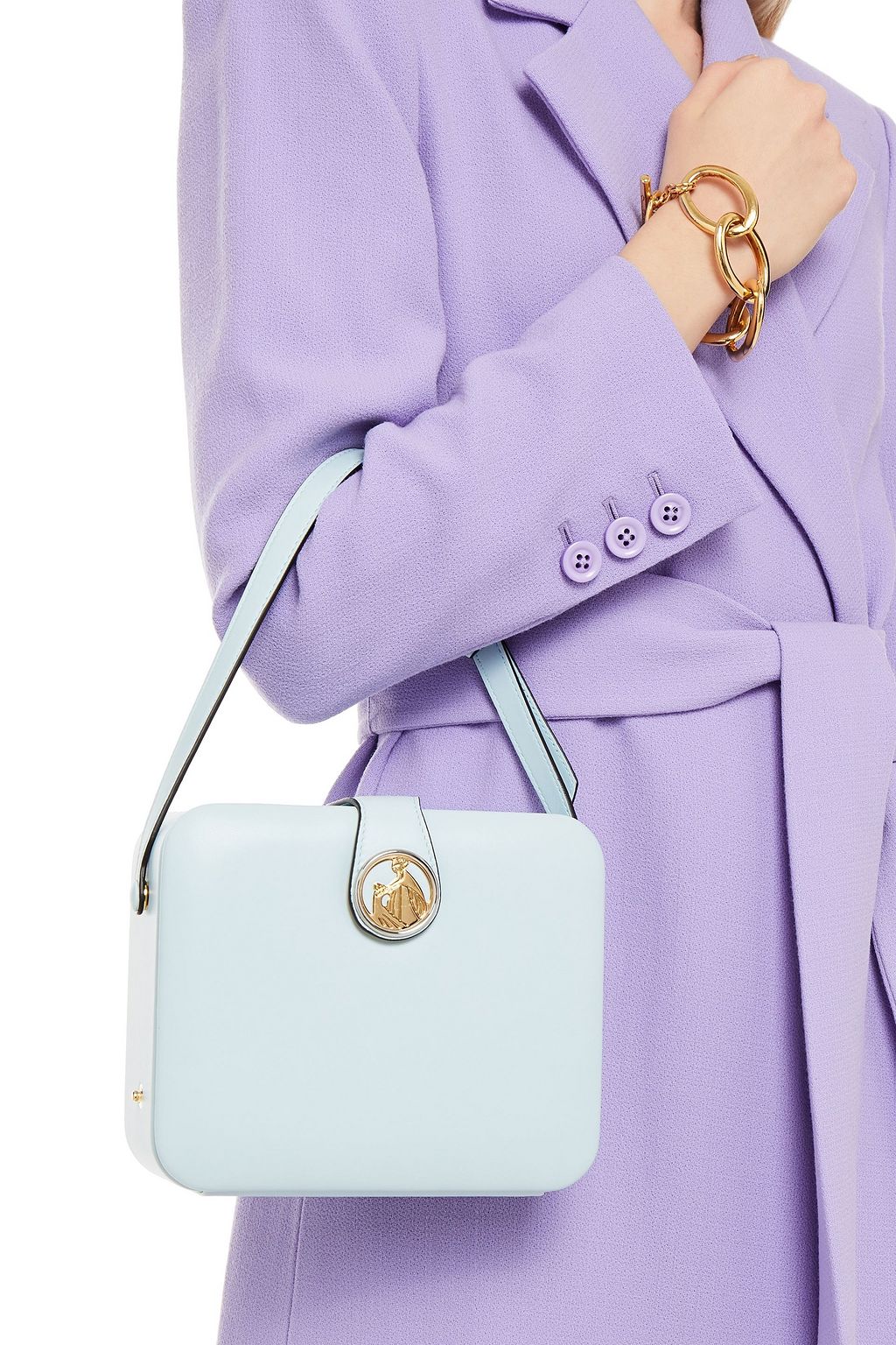 LANVIN Bento Box logo-embellished leather shoulder bag