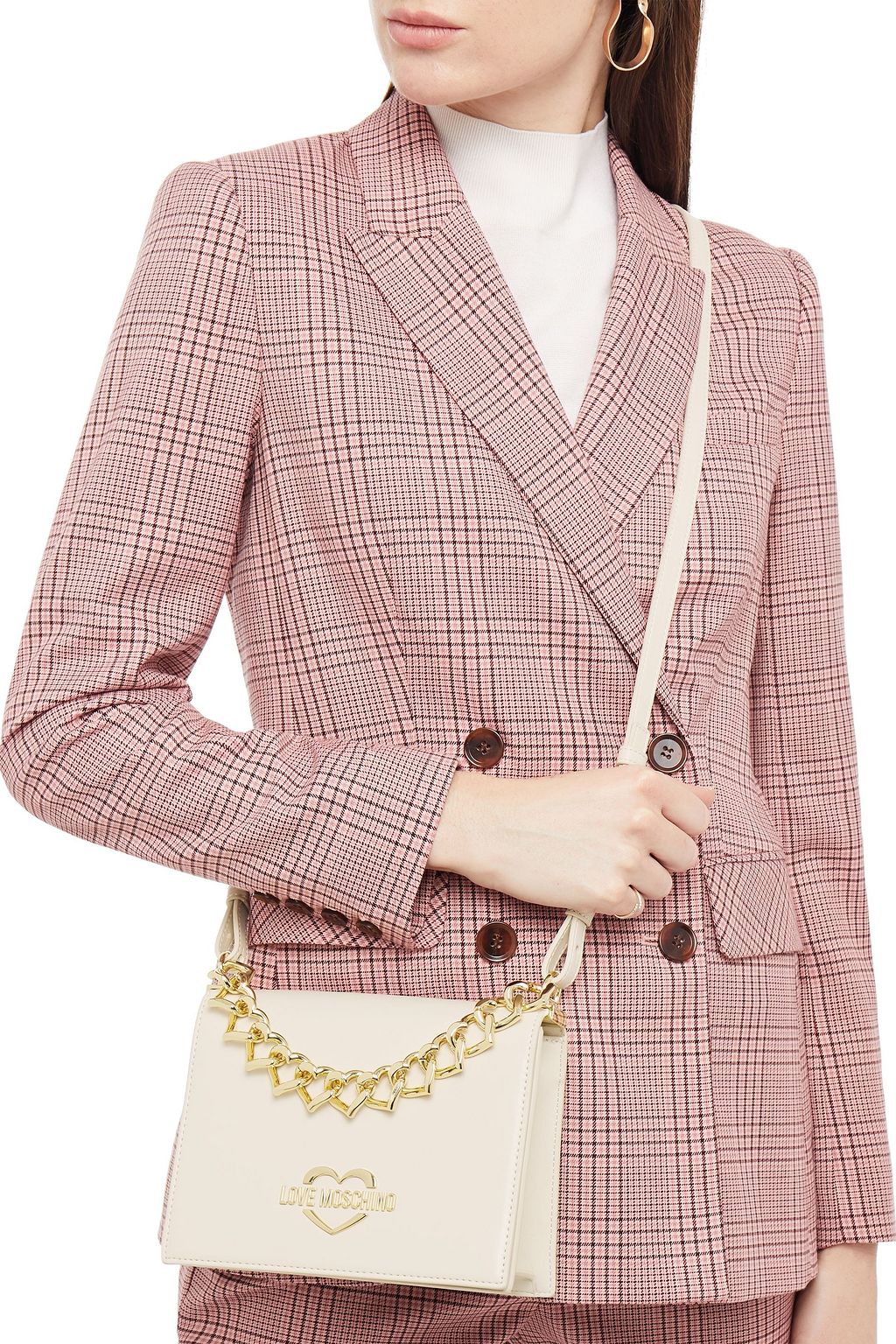 LOVE MOSCHINO Embellished faux leather shoulder bag