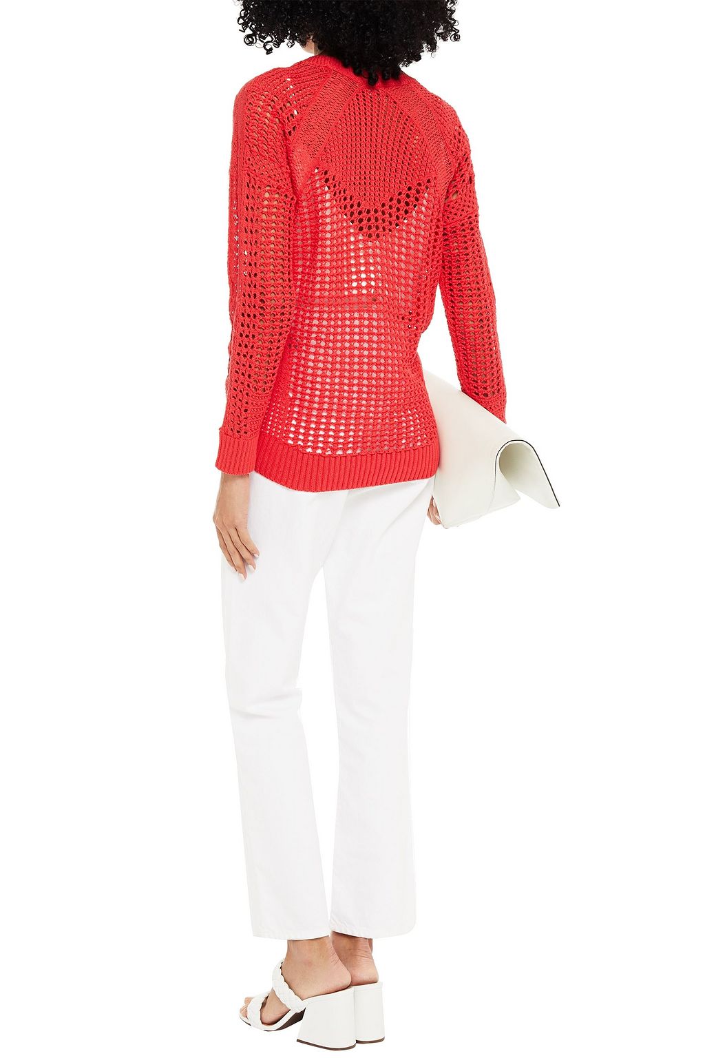 MAJE Crocheted cotton sweater