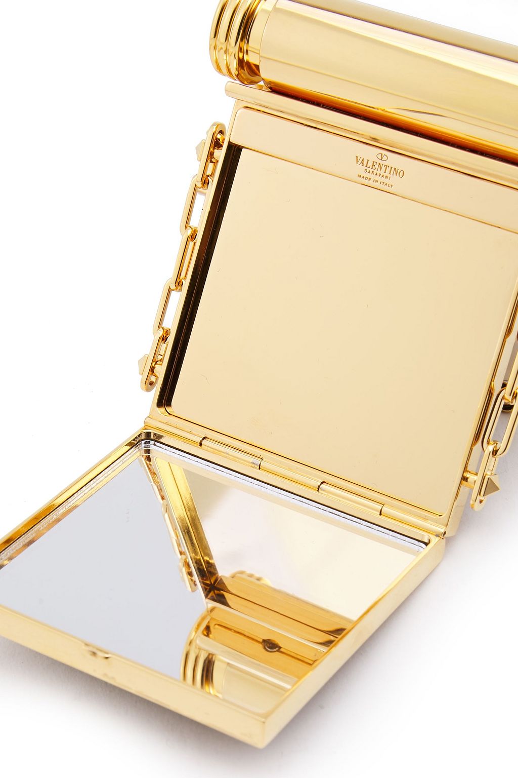 VALENTINO GARAVANI Gold-tone enamel compact mirror