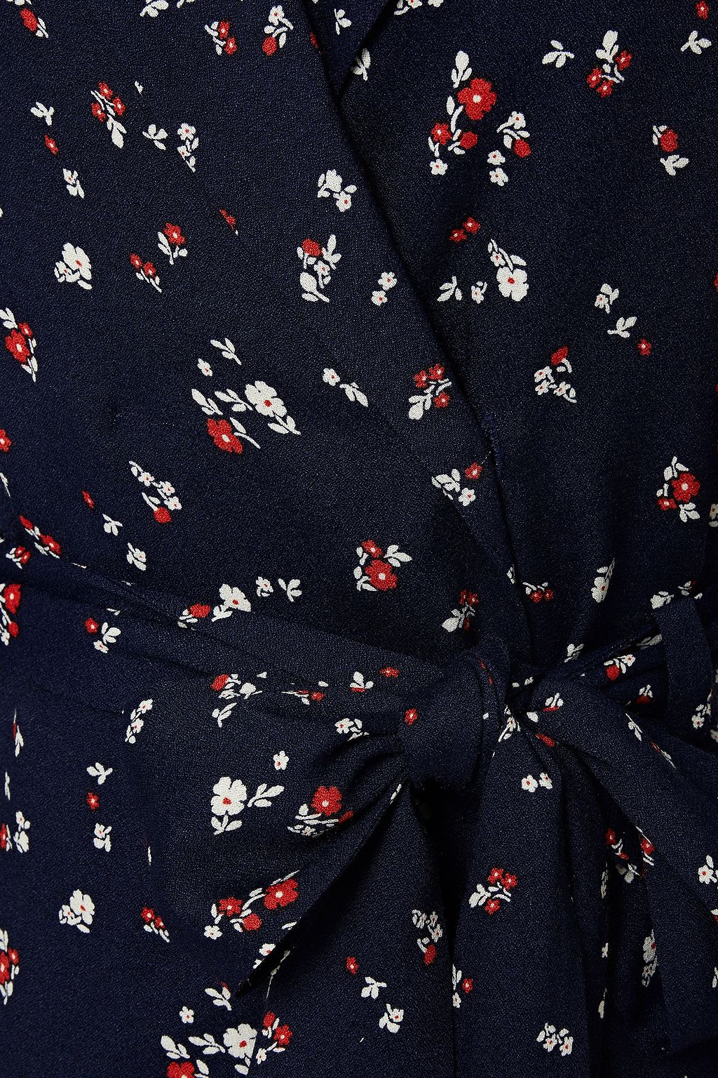 REFORMATION Claudette Oberteil aus Crêpe mit floralem Print und Raffung