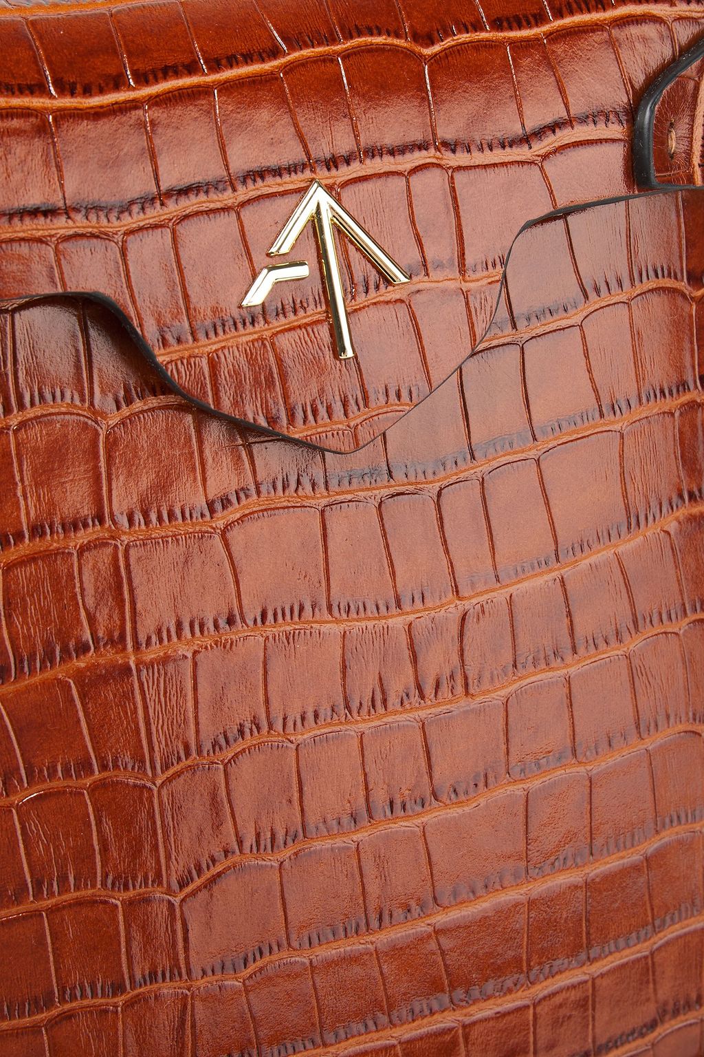MANU ATELIER Pristine mini croc-effect leather camera bag