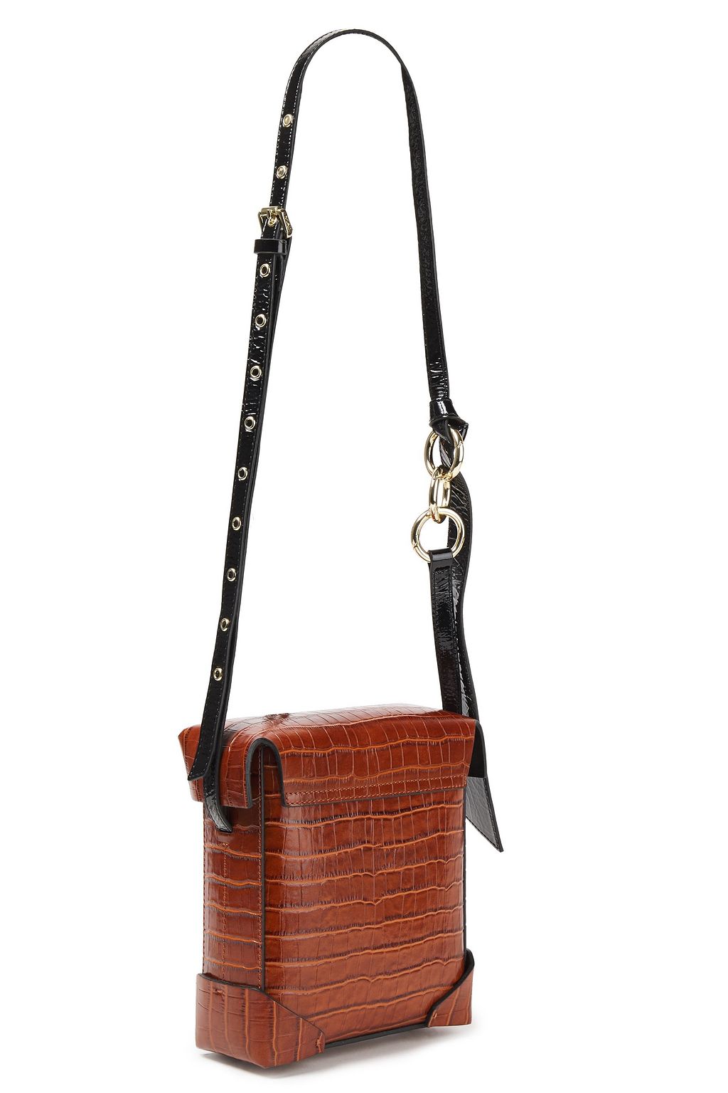 MANU ATELIER Pristine mini croc-effect leather camera bag