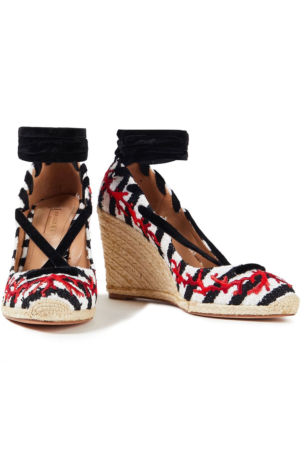 striped wedge espadrilles