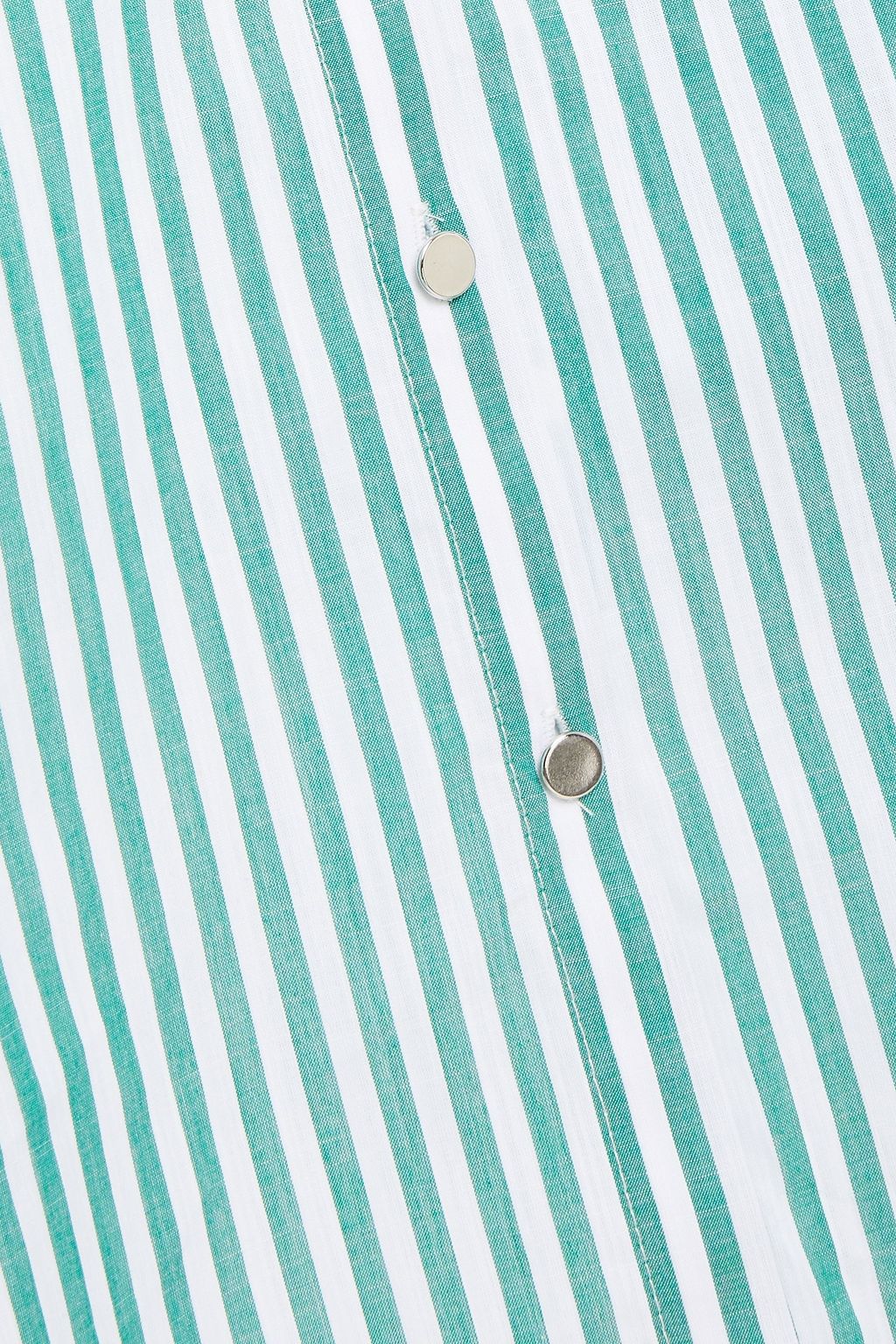 CLAUDIE PIERLOT Ruffle-trimmed striped cotton blouse