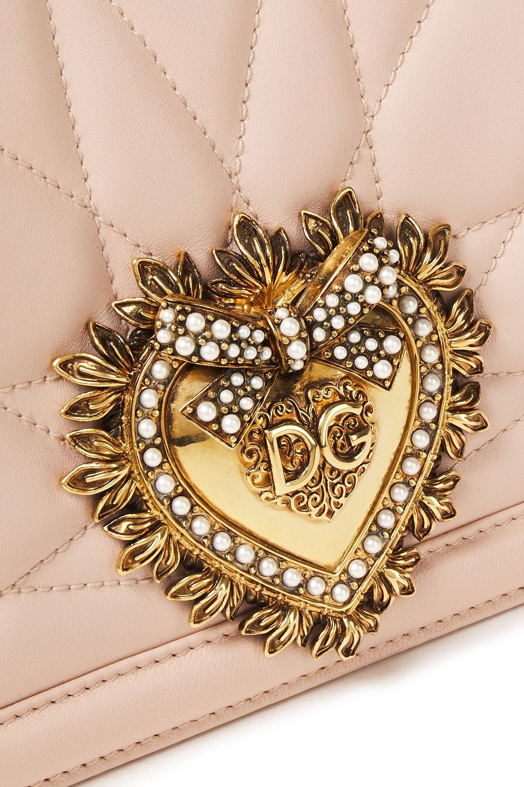 DOLCE&GABBANA Devotion embellished quilted leather shoulder bag THE
