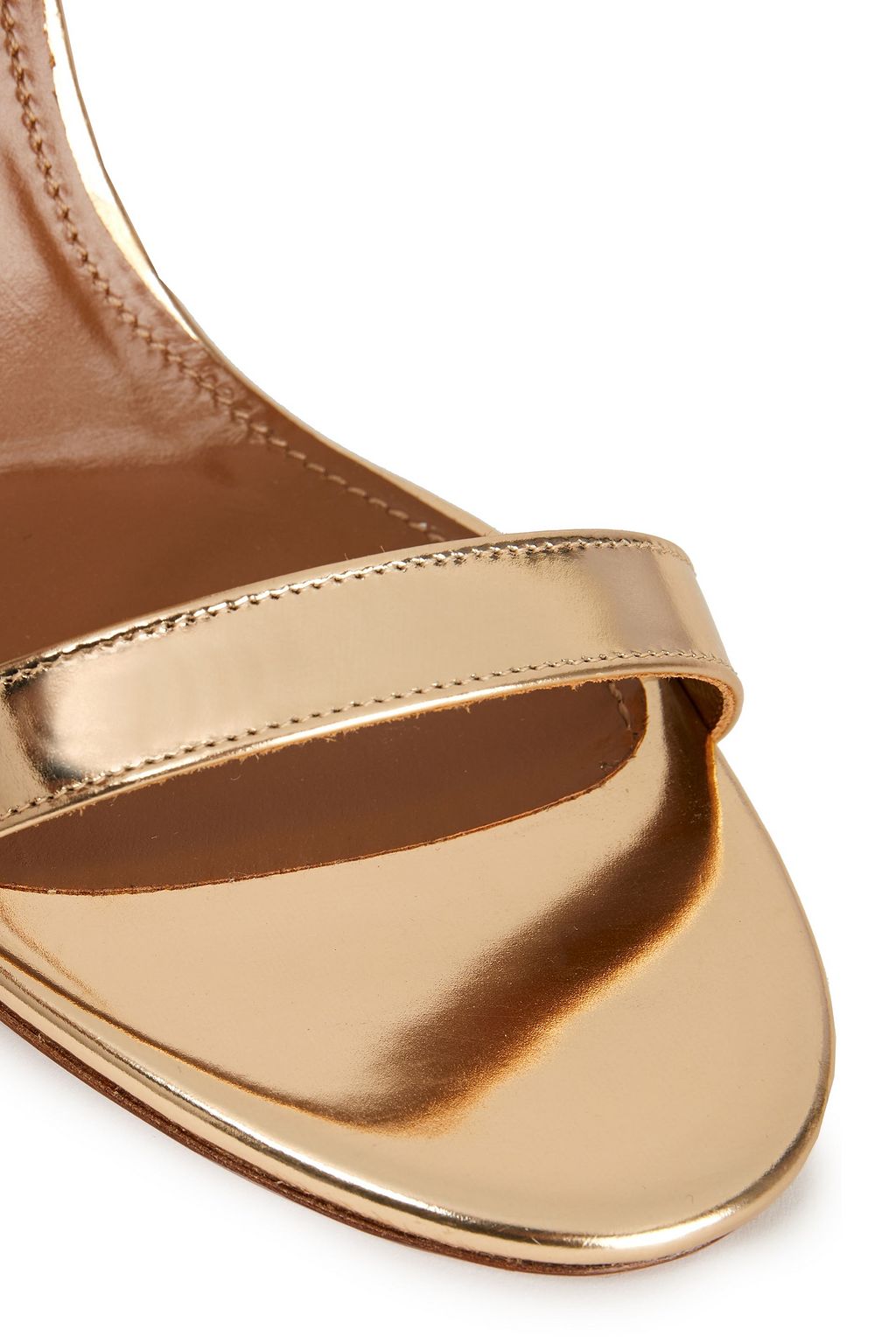 AQUAZZURA Linda 105 mirrored-leather sandals