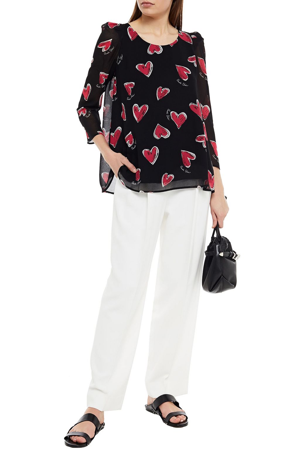 CLAUDIE PIERLOT Printed crepe de chine top