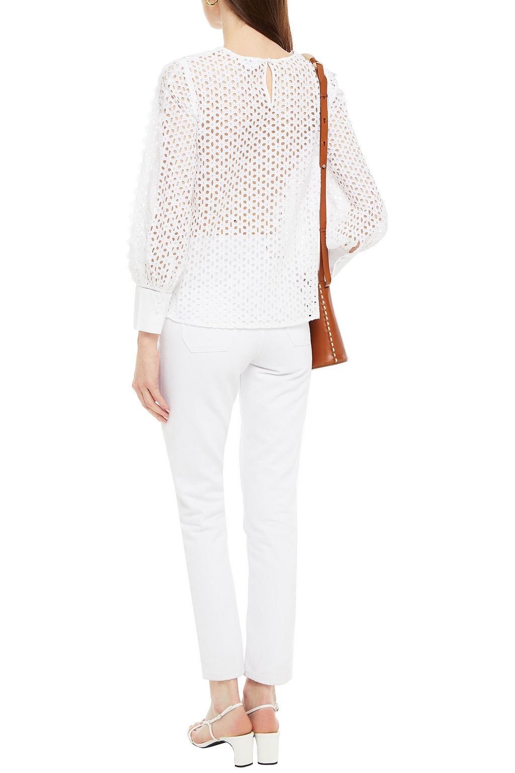 CLAUDIE PIERLOT Broderie anglaise cotton blouse