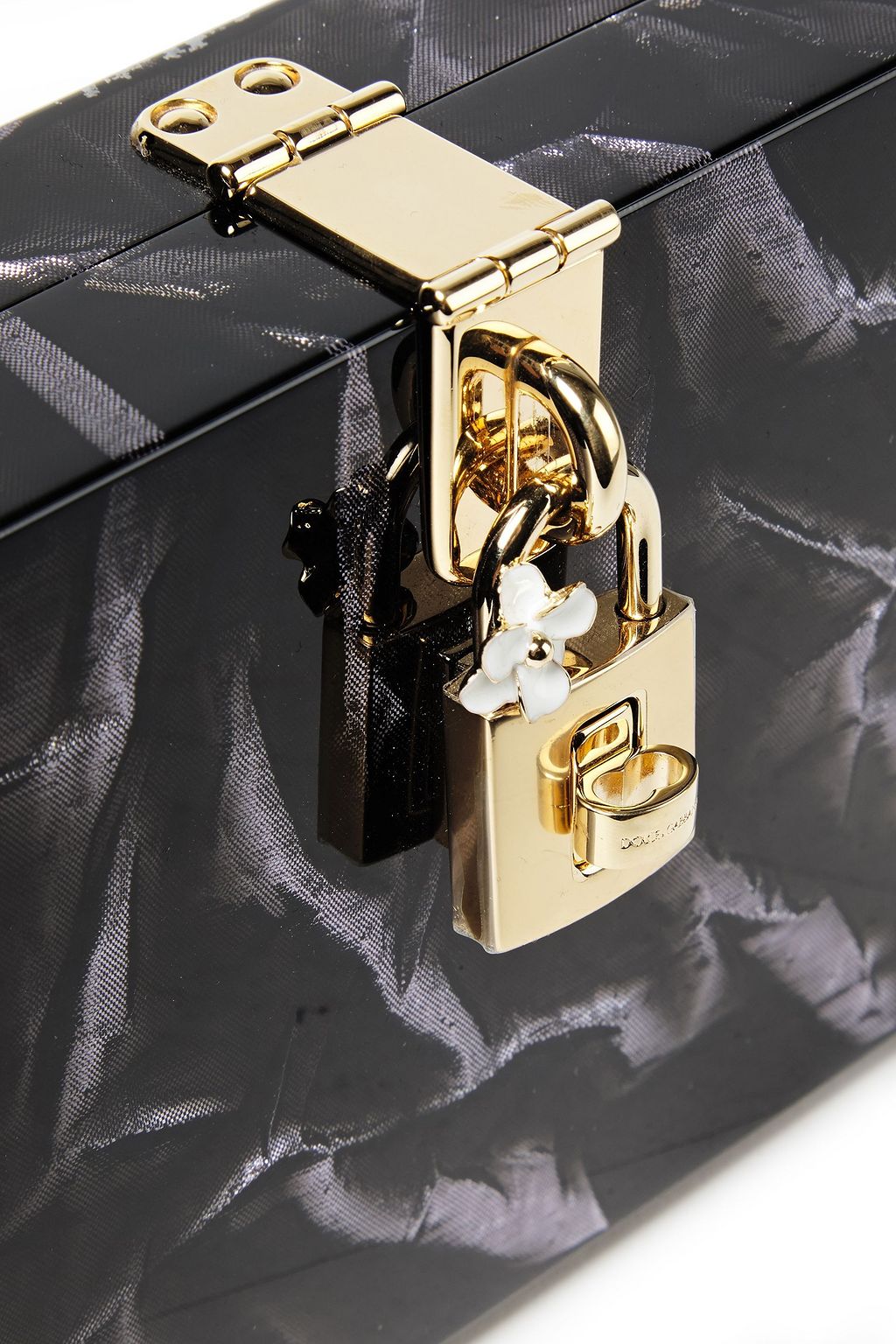 DOLCE&GABBANA Printed acrylic box clutch
