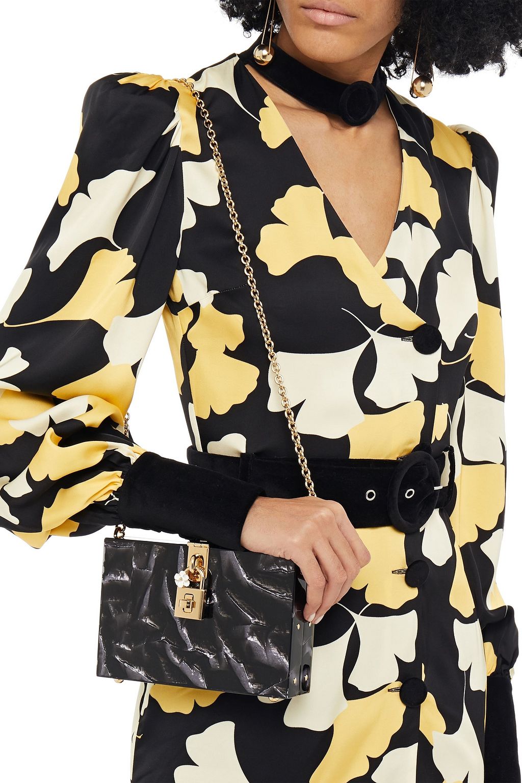 DOLCE&GABBANA Printed acrylic box clutch