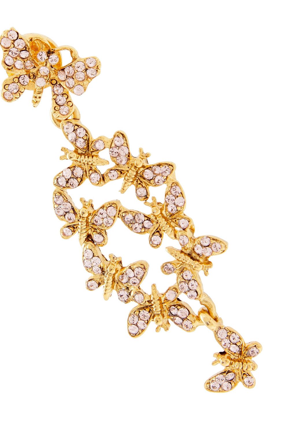 OSCAR DE LA RENTA Gold-tone crystal earrings