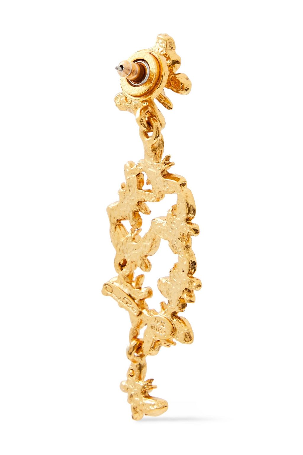 OSCAR DE LA RENTA Gold-tone crystal earrings