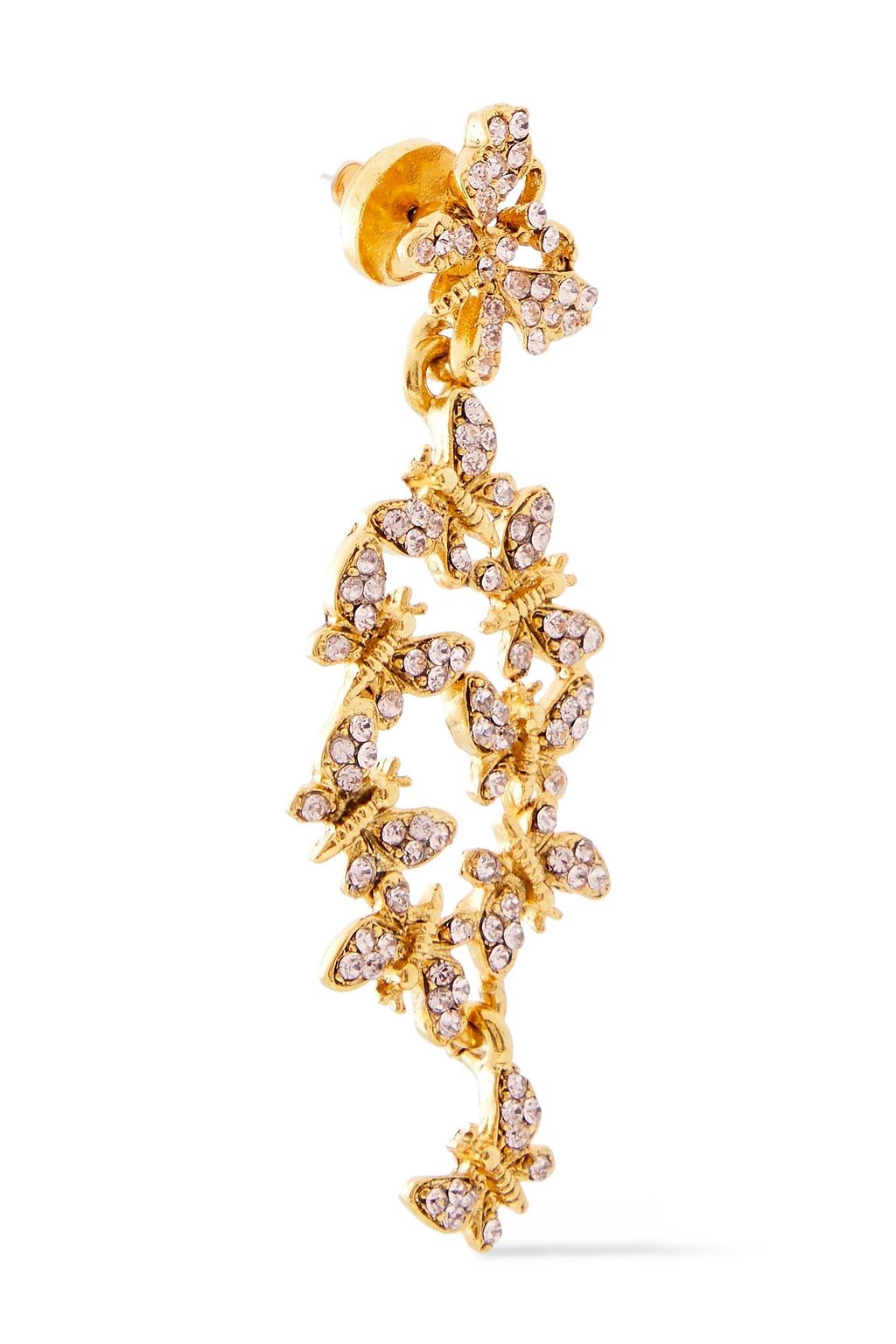 OSCAR DE LA RENTA Gold-tone crystal earrings
